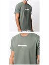 Men's Micro Graphic Circle Logo Print Short Sleeve T-Shirt Sage Green - STONE ISLAND - BALAAN 5