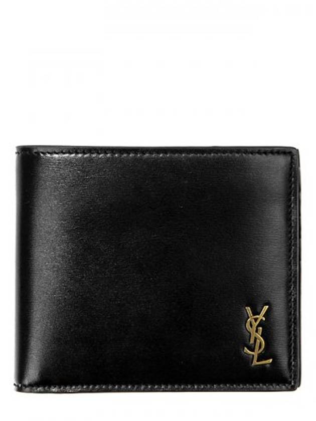 Tiny Monogram Half Wallet Black Gold - SAINT LAURENT - BALAAN 2