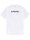 logo print cotton short sleeve t-shirt white - BURBERRY - BALAAN 2