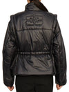 Shiny Quilted Vest Zip-Up Jacket Black - GANNI - BALAAN 8