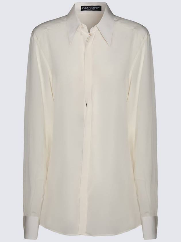 Dolce & Gabbana White Silk Shirt - DOLCE&GABBANA - BALAAN 1