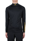 Men's Aello Print Soft Compression Golf Long Sleeve T-Shirt Black - J.LINDEBERG - BALAAN 4