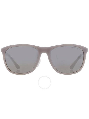 Emporio Armani Grey Mirrored Silver Rectangular Men's Sunglasses EA4201F 51266G 58 - EMPORIO ARMANI - BALAAN 1