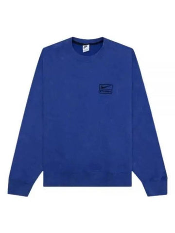 NRG Acid Washed Crew Neck Sweatshirt Game Royal - NIKE - BALAAN 1