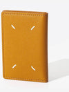 Stitched Bi-Fold Leather Card Wallet Mustard - MAISON MARGIELA - BALAAN 5