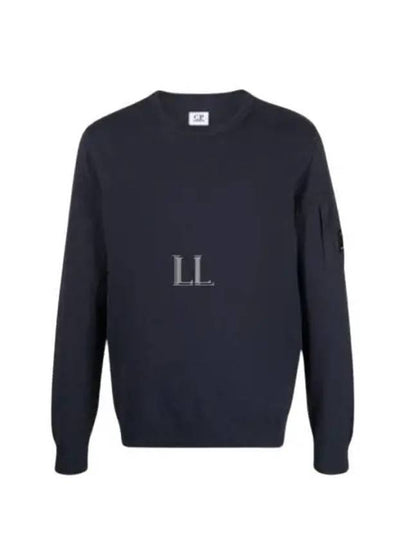 Lens Wappen Cotton Knit Top Navy - CP COMPANY - BALAAN 2