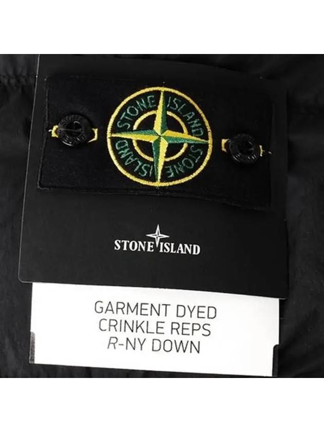 Garment Dyed Crinkle Reps Down Padding Black - STONE ISLAND - BALAAN 6