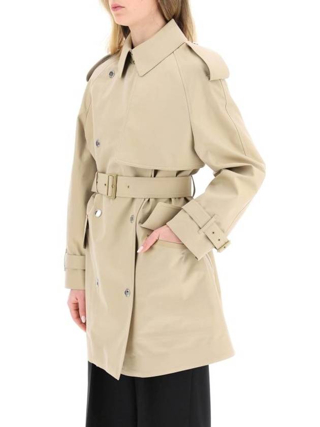 Women's Tri-layer Gabardine Trench Coat Honey - BURBERRY - BALAAN 5