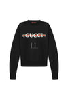 Print Cotton Jersey Sweatshirt Black - GUCCI - BALAAN 2