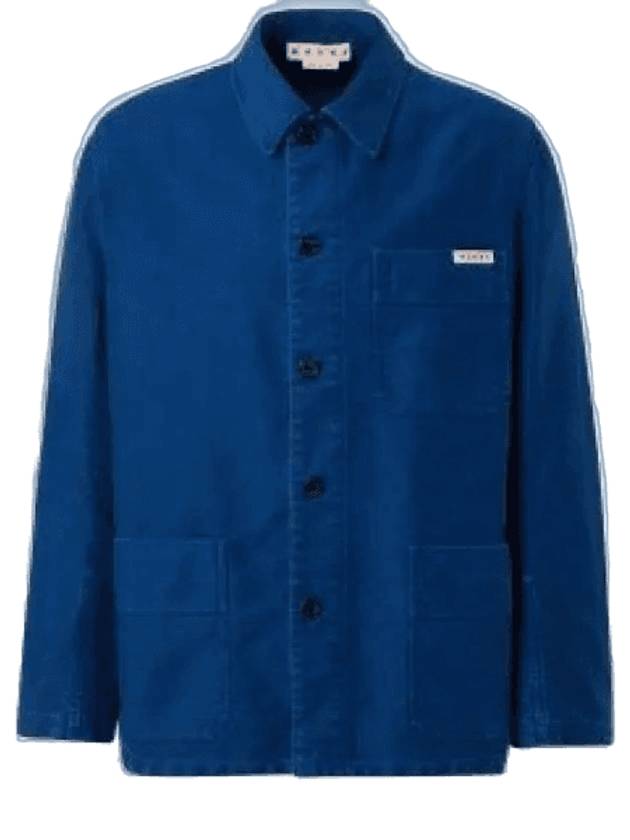 Overdyed Work Jacket Royal Blue - MARNI - BALAAN 1