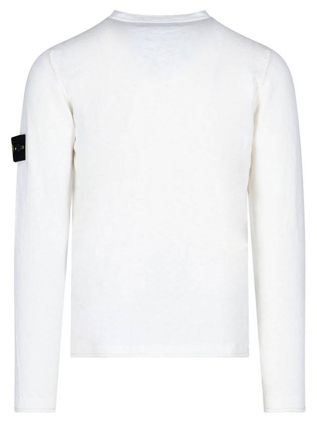 Wappen Patch Crew Neck Knit Top White - STONE ISLAND - BALAAN 4