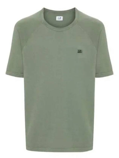 30/1 Sponge Fleece Short Sleeve Sweatshirt Green - CP COMPANY - BALAAN 2