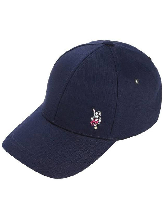 Men's Bunny Print Cotton Ball Cap Navy - PAUL SMITH - BALAAN 2