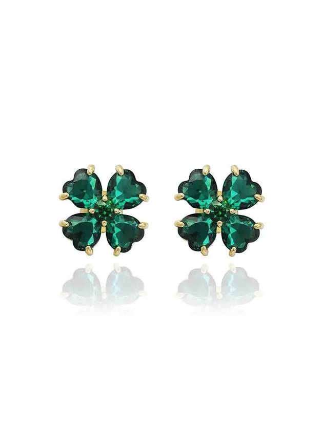 Idyllia Stud Earrings Green - SWAROVSKI - BALAAN 2