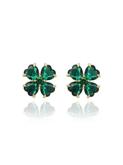 Idyllia Stud Earrings Green - SWAROVSKI - BALAAN 2