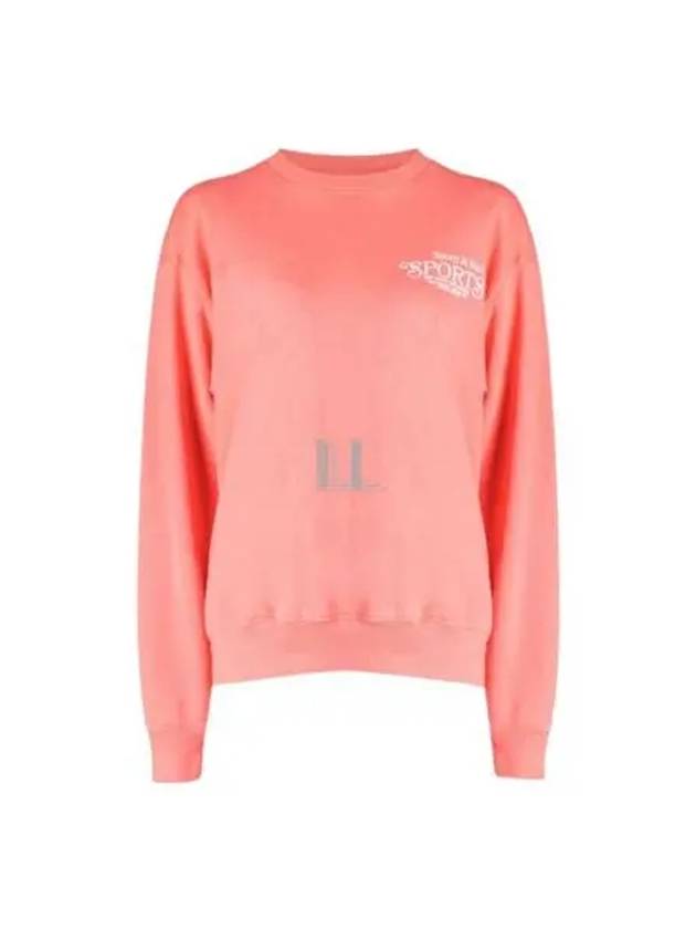 Embroidered Logo Cotton Long Sleeve T-shirt Pink - SPORTY & RICH - BALAAN 2