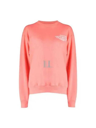 Embroidered Logo Cotton Long Sleeve T-shirt Pink - SPORTY & RICH - BALAAN 2