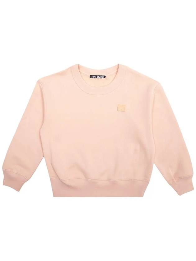 Kids Face Patch Sweatshirt Pink - ACNE STUDIOS - BALAAN 3