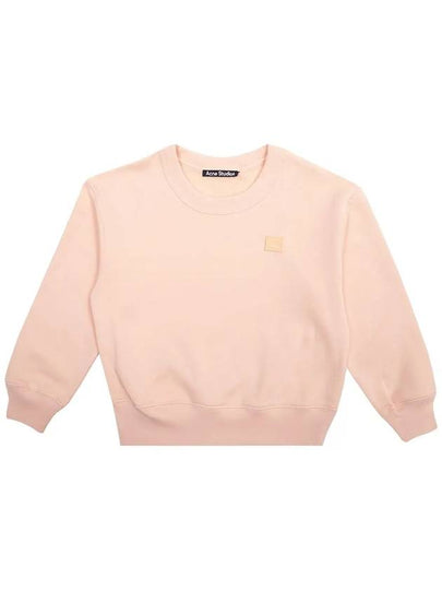 Kids Face Patch Sweatshirt Pink - ACNE STUDIOS - BALAAN 2