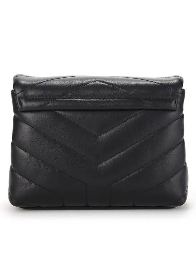 Toy Loulou Strap Shoulder Bag In Quilted Leather Black - SAINT LAURENT - BALAAN 6