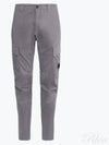 Stretch Satin Cargo Straight Pants Grey - CP COMPANY - BALAAN 2