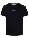 Tricromia Three Print Cotton Jersey T-Shirt Black - STONE ISLAND - BALAAN 3