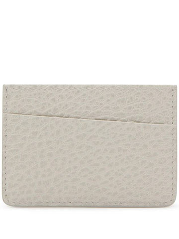 Grain Leather Stitch Card Wallet Ivory - MAISON MARGIELA - BALAAN 1