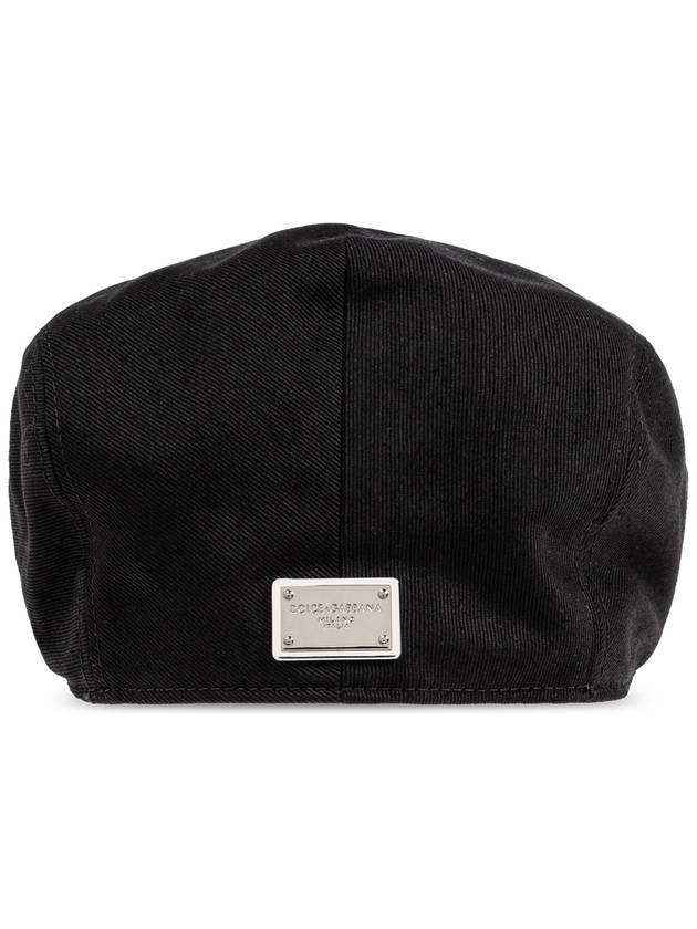 Dolce & Gabbana Cotton Flat Cap, Men's, Black - DOLCE&GABBANA - BALAAN 3