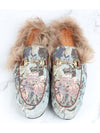 Horsebit Prince Fur Bloafer Sandals Blue 9 5 285 - GUCCI - BALAAN 8