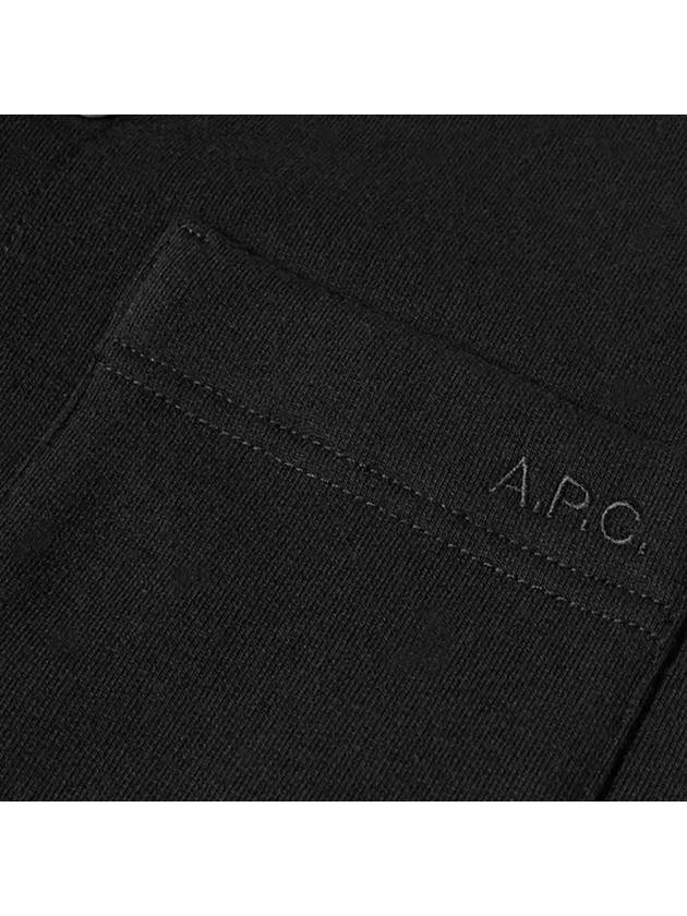 Logo Embroidery Napping Cotton Cardigan Black - A.P.C. - BALAAN 4