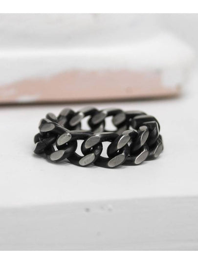 Black Line Chain Ring Black Silver - BLESSED BULLET - BALAAN 2