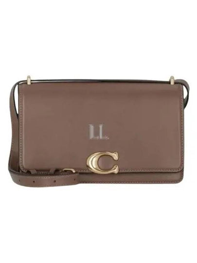 Logo Plaque Shoulder Bag Brown - COACH - BALAAN 2