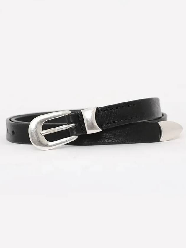 Men's 2cm Leather Belt Black - OUR LEGACY - BALAAN 4