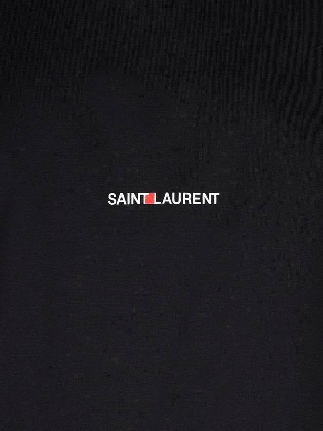 Rive Gauche Short Sleeve T-Shirt Black - SAINT LAURENT - BALAAN 4