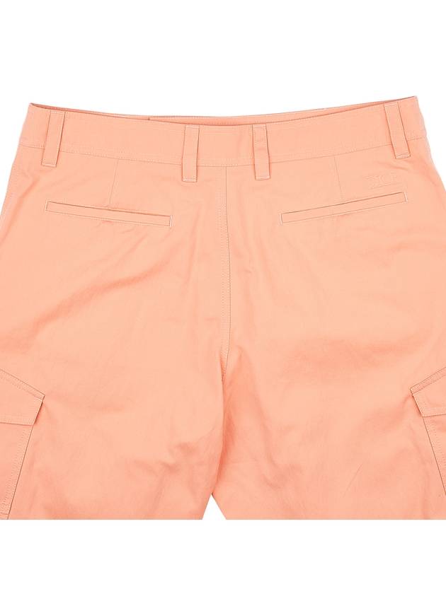 Cargo Bermuda Cotton Blended Canvas Shorts Orange - DIOR - BALAAN 7