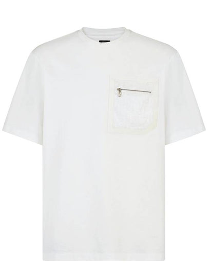 FF Logo Pocket Short Sleeve T-Shirt White - FENDI - BALAAN 2