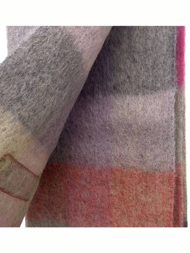 Check Mohair Muffler Fuchsia Lilac Pink - ACNE STUDIOS - BALAAN 5