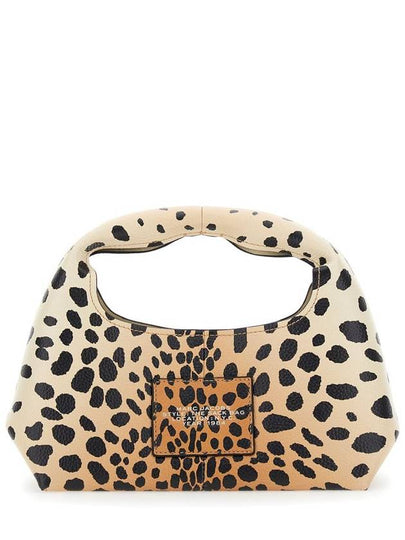 'The Mini Sack' Brown Handbag With Embossed Logo And Leopard Motif In Hammered Leather Woman - MARC JACOBS - BALAAN 2