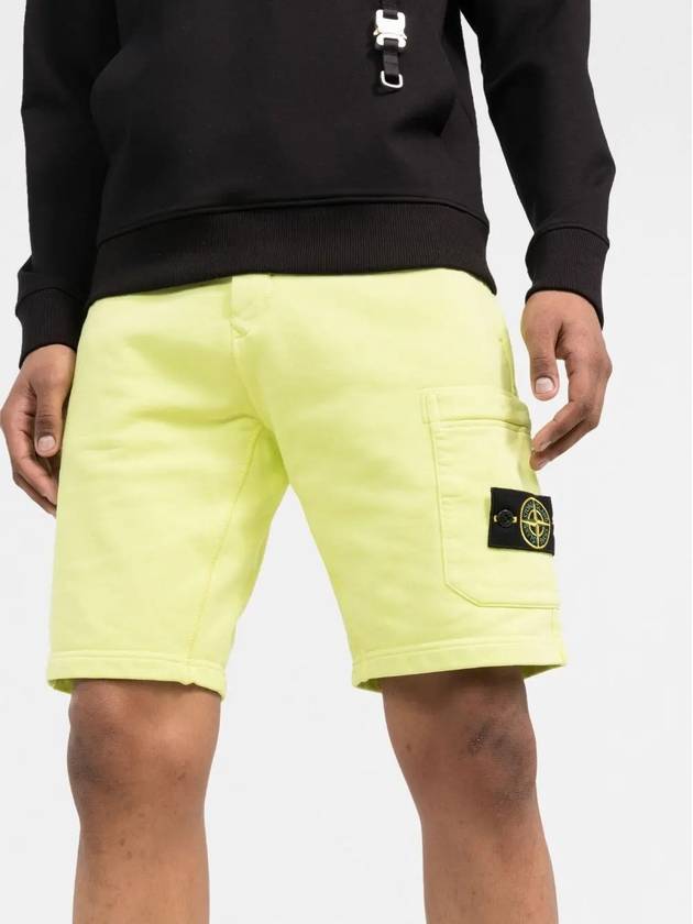 Men's Wappen Patch Bermuda Shorts Melon Lime - STONE ISLAND - BALAAN 3