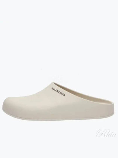 Logo Pool Closed Mule White - BALENCIAGA - BALAAN 2