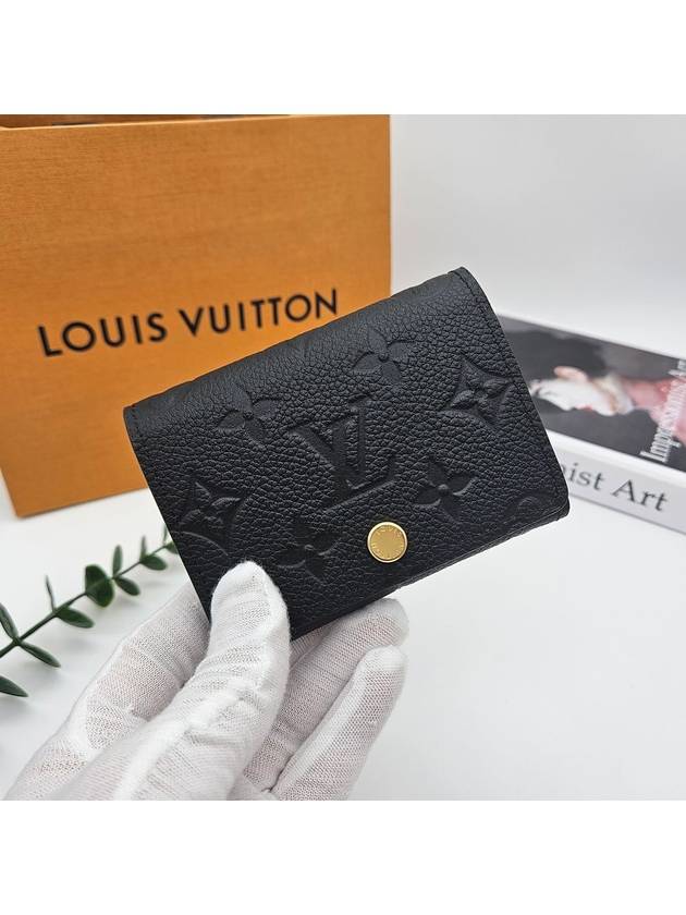 Business Card Holder Monogram Embossed Leather Black - LOUIS VUITTON - BALAAN 3