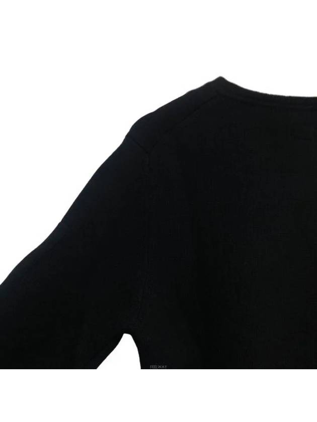 Logo Knit Top Black - CP COMPANY - BALAAN 5