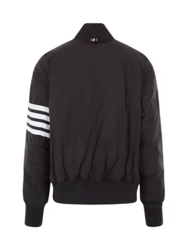 Poly Twill 4-Bar Oversized Knit Down Bomber Jacket Charcoal - THOM BROWNE - BALAAN 3