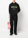 Milano Brushed Logo Hoodie Black - MSGM - BALAAN 5