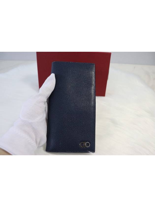 Ferragamo men s long wallet navy - SALVATORE FERRAGAMO - BALAAN 2