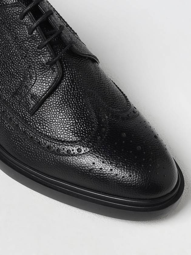 Men's Classic Long Wing Brogue Lace Up Brogue Shoes Black - THOM BROWNE - BALAAN 5