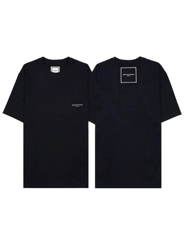 Square Patch Logo Short-Sleeve T-Shirt Black - WOOYOUNGMI - BALAAN 2