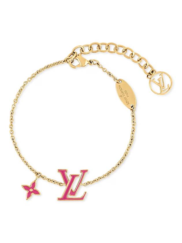 LV Iconic Enamel Bracelet Gold Fuchsia - LOUIS VUITTON - BALAAN 2