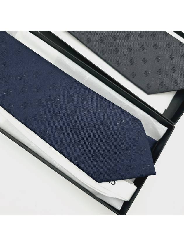 Men s Silk Tie CC Logo Navy AAA341 - CHANEL - BALAAN 5