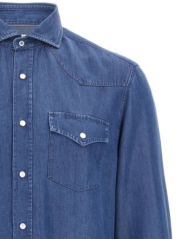 Brunello Cucinelli Denim Shirt - BRUNELLO CUCINELLI - BALAAN 3